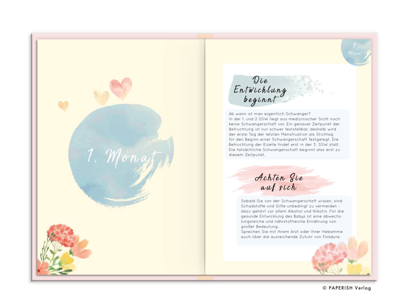 My Baby - Tagebuch für die Schwangerschaft: Schwangerschaftstagebuch zum eintragen, Schwangerschaftsbuch, Schwangerschaft Geschenke, Schwanger Buch PAPERISH®