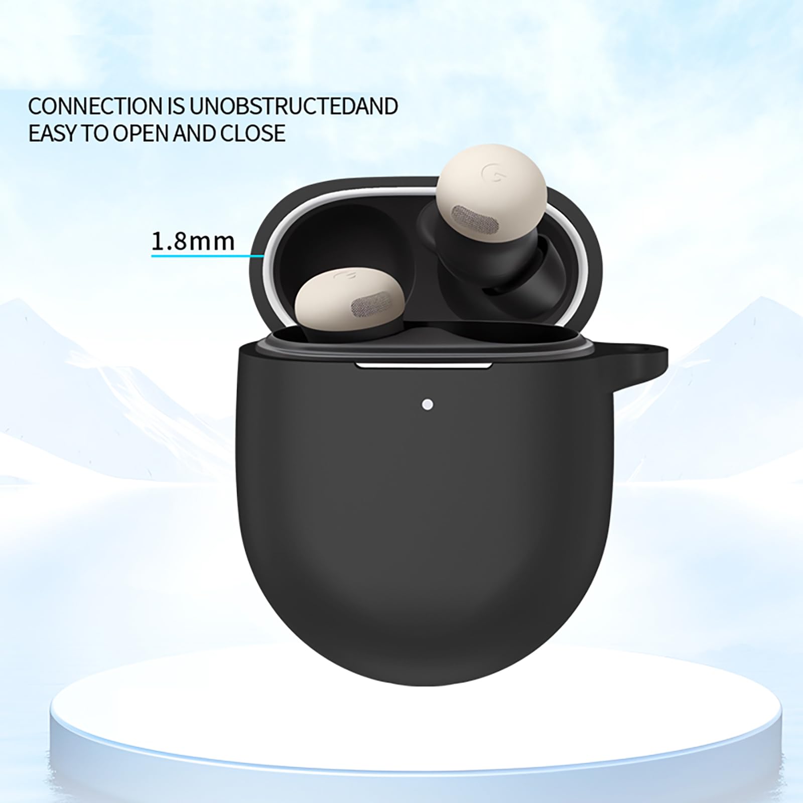 TPU Silikon Hülle Für AirPods 4 (2024) – Transparent Mit Handschlaufe, Staubdicht & Kratzfest