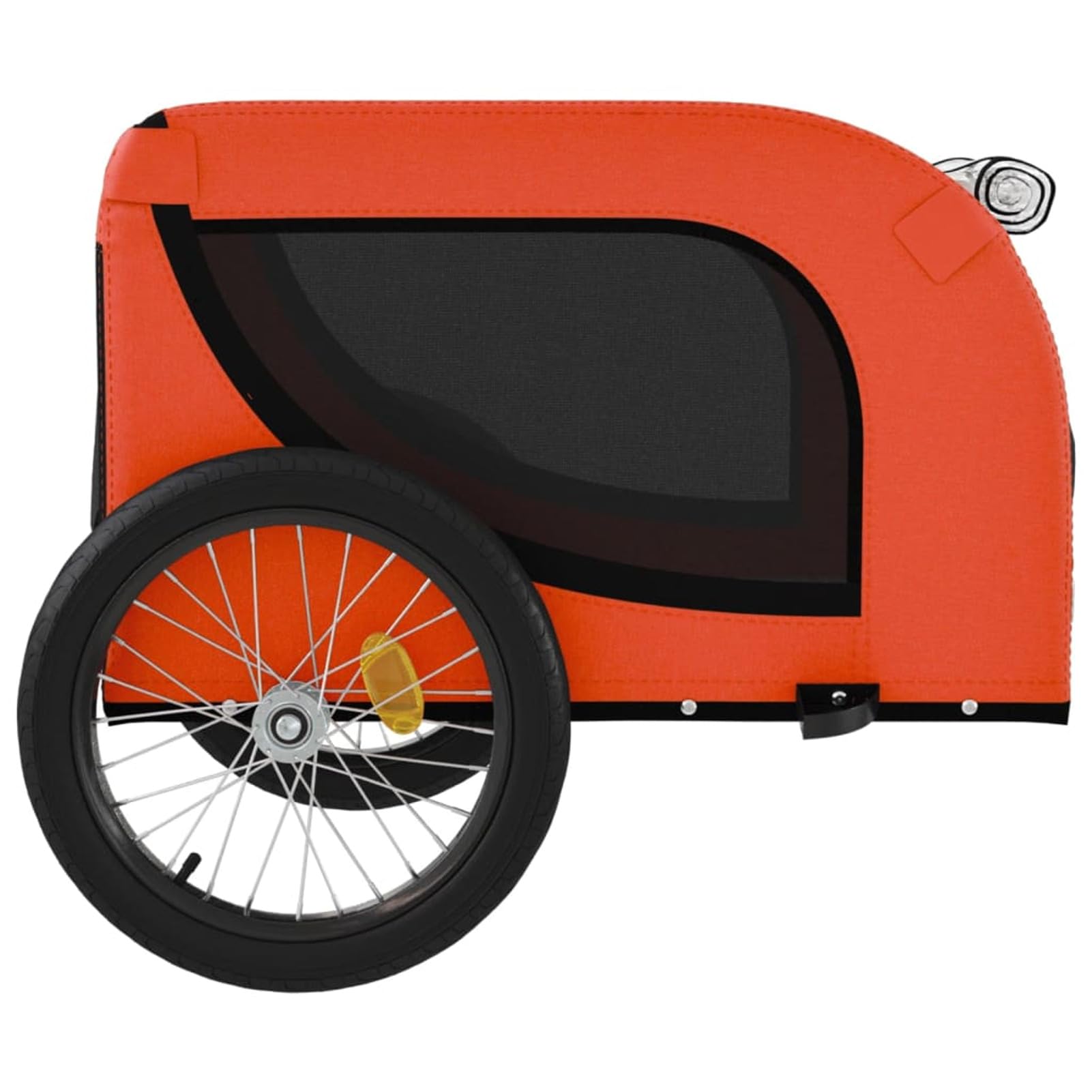 Remolque Bicicleta para Perros Hierro Tela Oxford Naranja Negro Carro para Bicicleta