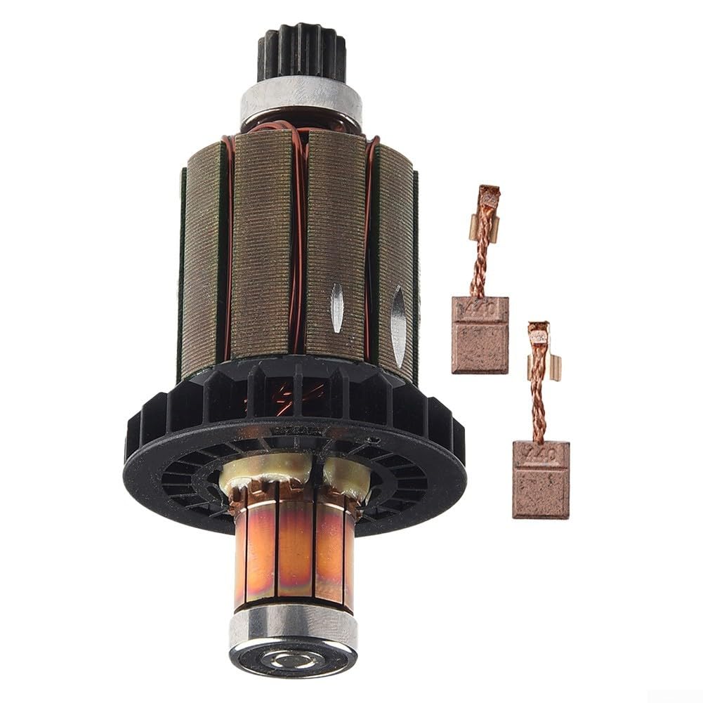 619496-0 Anker und Kohlebürsten CB440 Kompatibel mit für Makita DHP458 BHP458 DDF458 BDF458 Werkzeuge Ersatzteile für Akku-Bohrmaschinen und Hammer