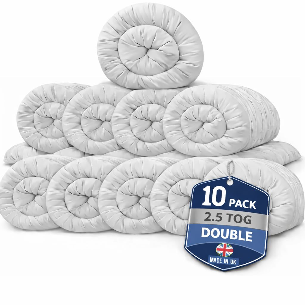Hafaa Double Duvet 10.5 Tog (2 Pack) Anti Allergy Duvets All Year Roud Hollowfibre Filling Thick and Warm Duvet Double - UK Made Quilts — view 48