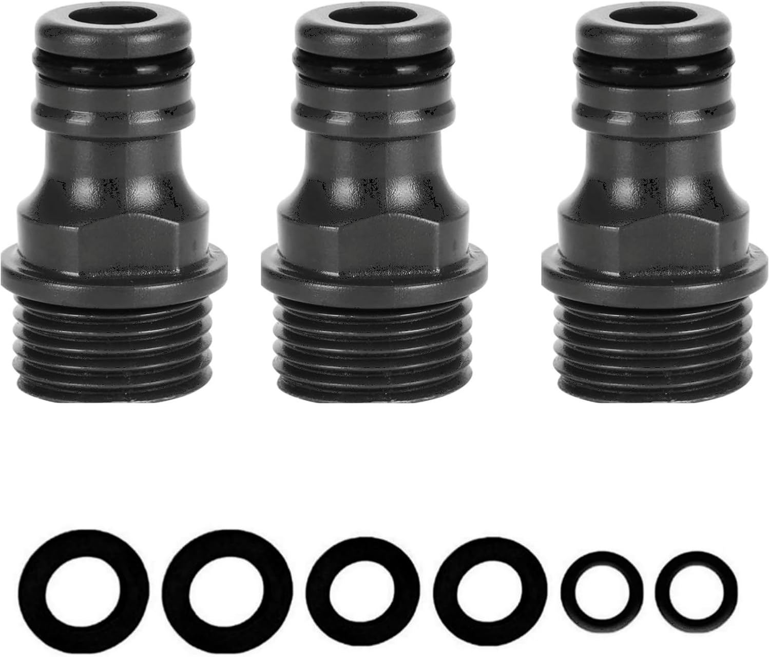 YAAVAAW 3Pack Garden Tap Connector Hose Tap Adapter 1/2inch,Outdoor Male Threaded Tap Connector