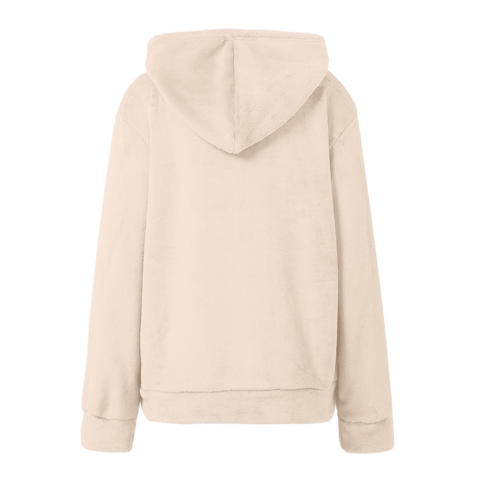 Pull à capuche pour femmes-Sweat à capuche oversize pour femmes avec poche avant et sangle chat Pull polaire confortable idéal sorties décontractées courses quotidiennes tenue chaude automne hiver