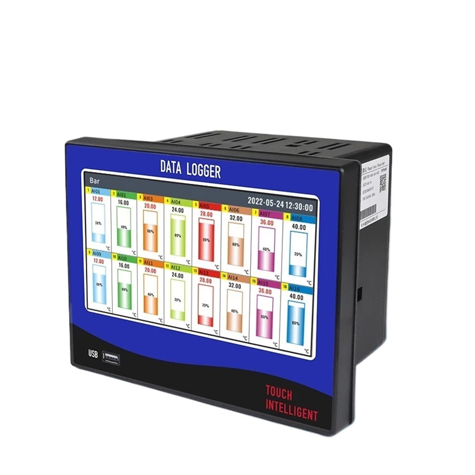 Mehrkanal-Recorder Temperaturkurvendaten Druck Temperatur Strom Spannung Datenlogger(1 channel)