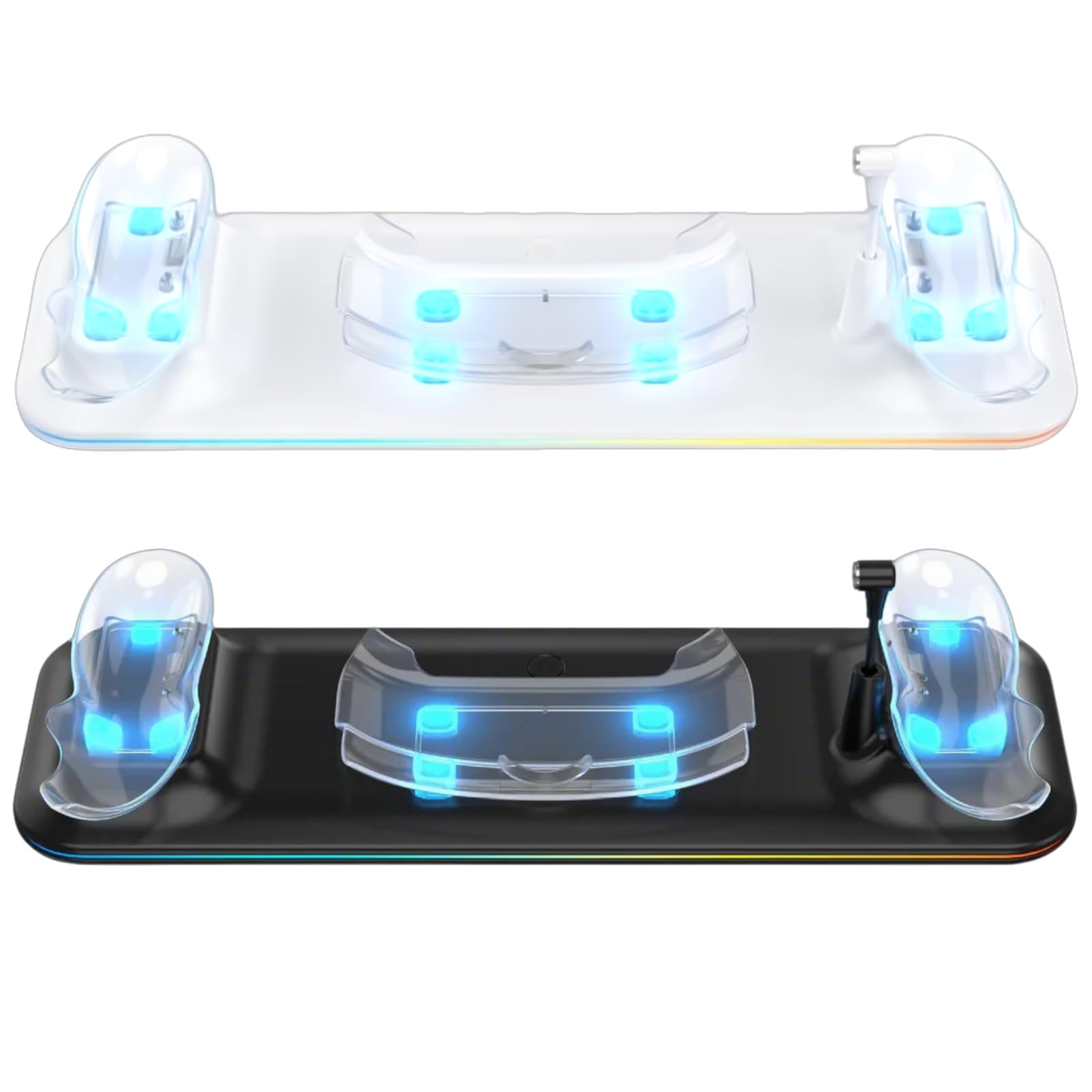 Base di ricarica per 3 cuffie per realtà virtuale Controller Supporto di ricarica con luce LED Accessori per realtà virtuale Base per stazione di ricarica rapida