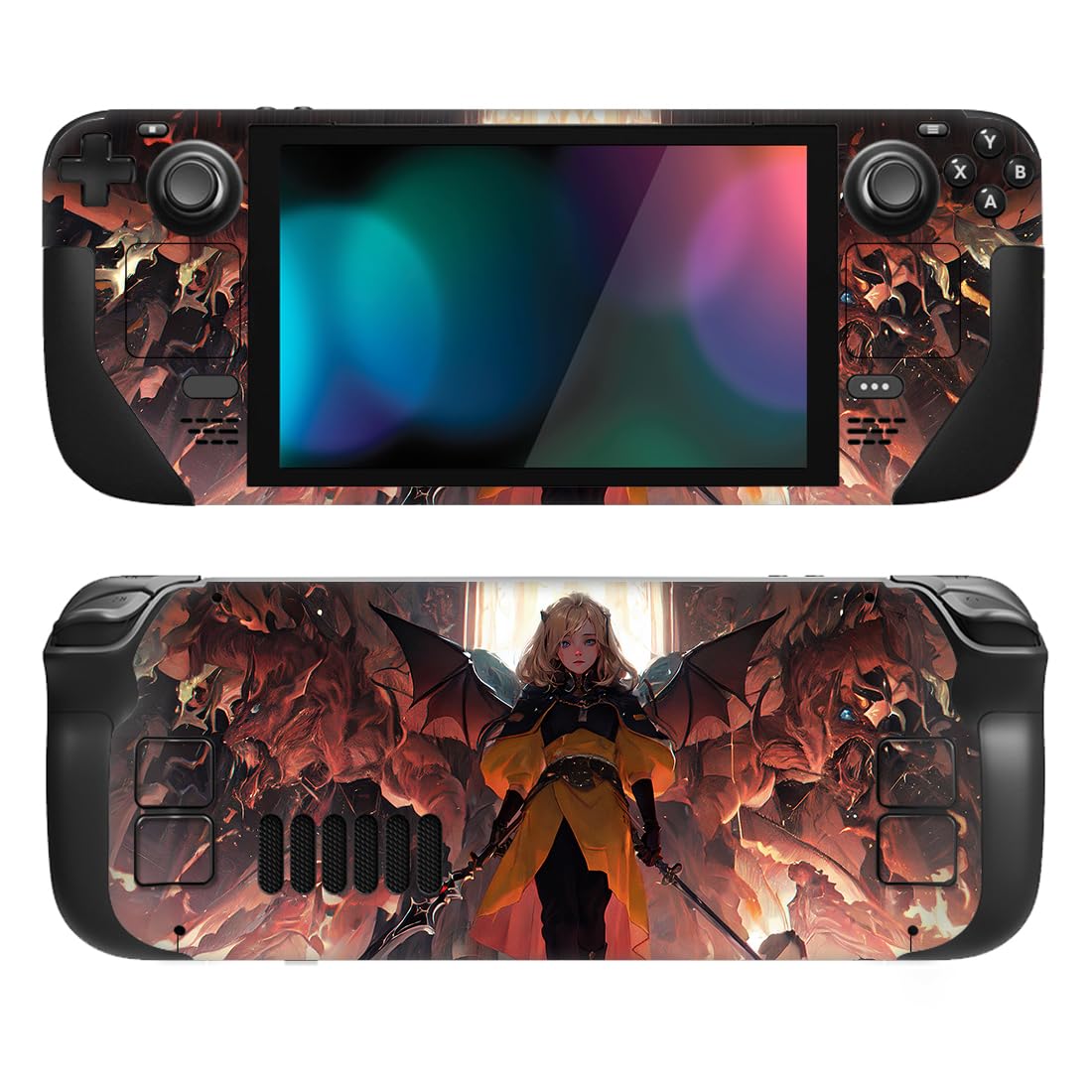 playvital Full Set Protective Skin Decal for Steam Deck LCD, Custom Stickers Vinyl Cover for Steam Deck OLED - Messy Code — view 30