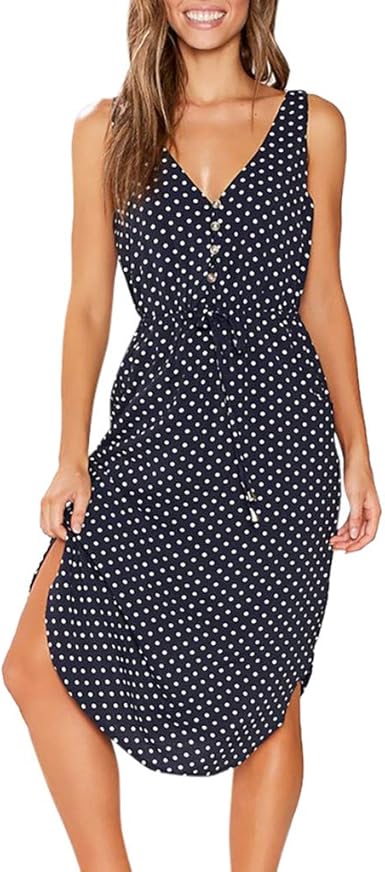 Casual Beach Party Swing Midi Dress 