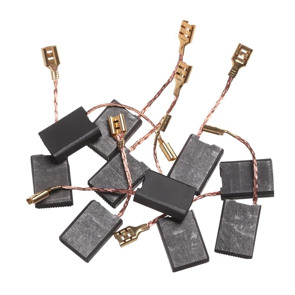 10 szt. grafitowych miedzianych szczotek węglowych do elektronarzędzi – wiertarka elektryczna i szlifierka węglowa (6 x 16 x 22 mm)