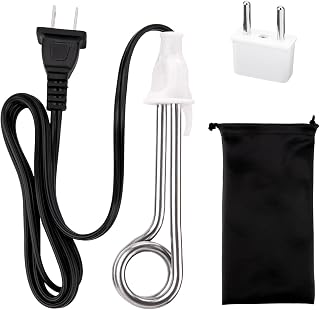 Travel Camping Accessories Tea Immersion Heater - Portable Immersion Water Heater 300W Dual Voltage 120/240V