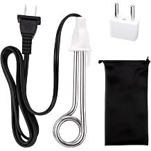 Travel Camping Accessories Tea Immersion Heater with LCD Thermometer - Portable Submersion Heater 300W Dual Voltage 120/240V