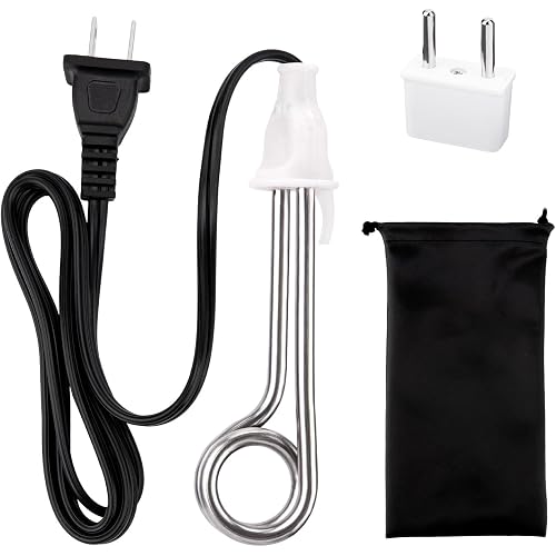 Travel Camping Accessories Tea Immersion Heater - Portable Immersion Water Heater 300W Dual Voltage 120/240V