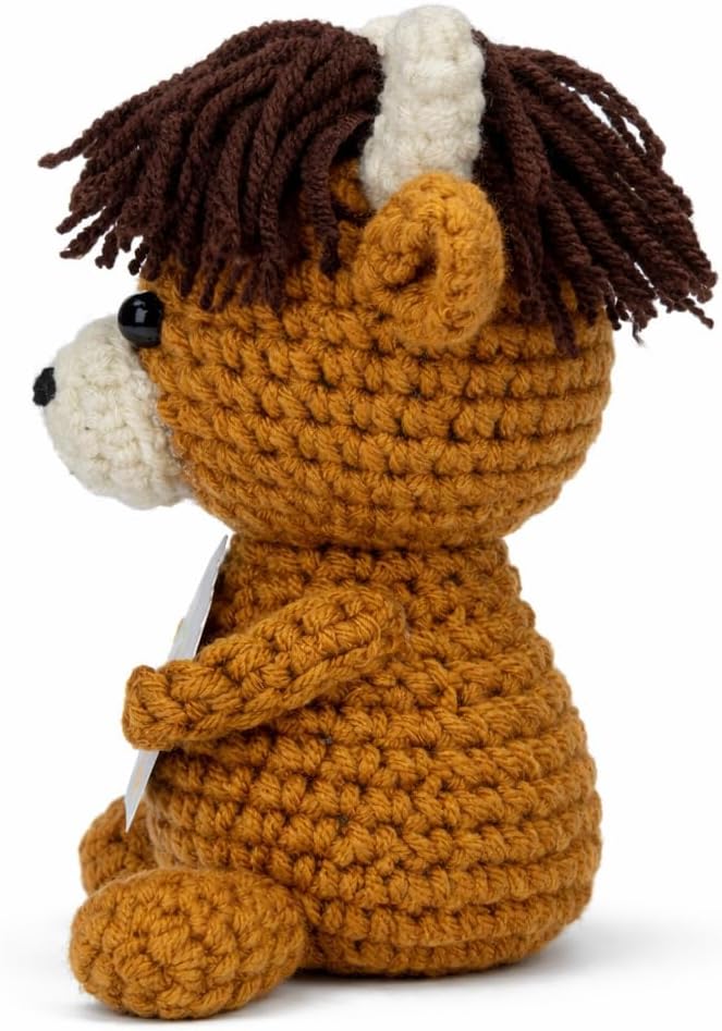 Crochet Small Highland Cow Mother's Gifts – Mini Cute Decor Unique Birthday Gift Box Filling Material for Bonus Mom Mummy Mama Women Her, Halloween Thanksgiving Christmas Home/Office Love Ornament image 2