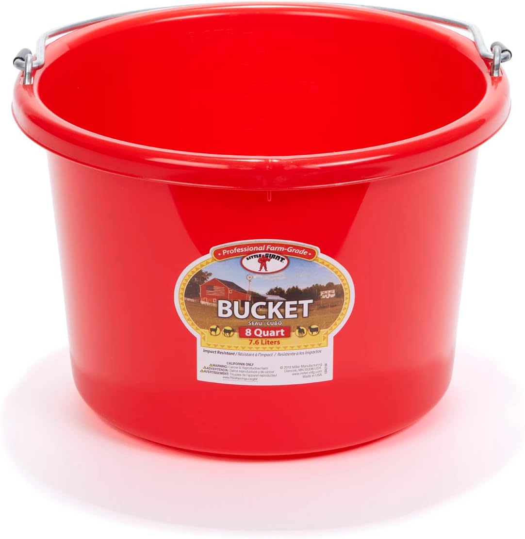 Plastic Animal Feed Bucket (Purple) Little Giant Round