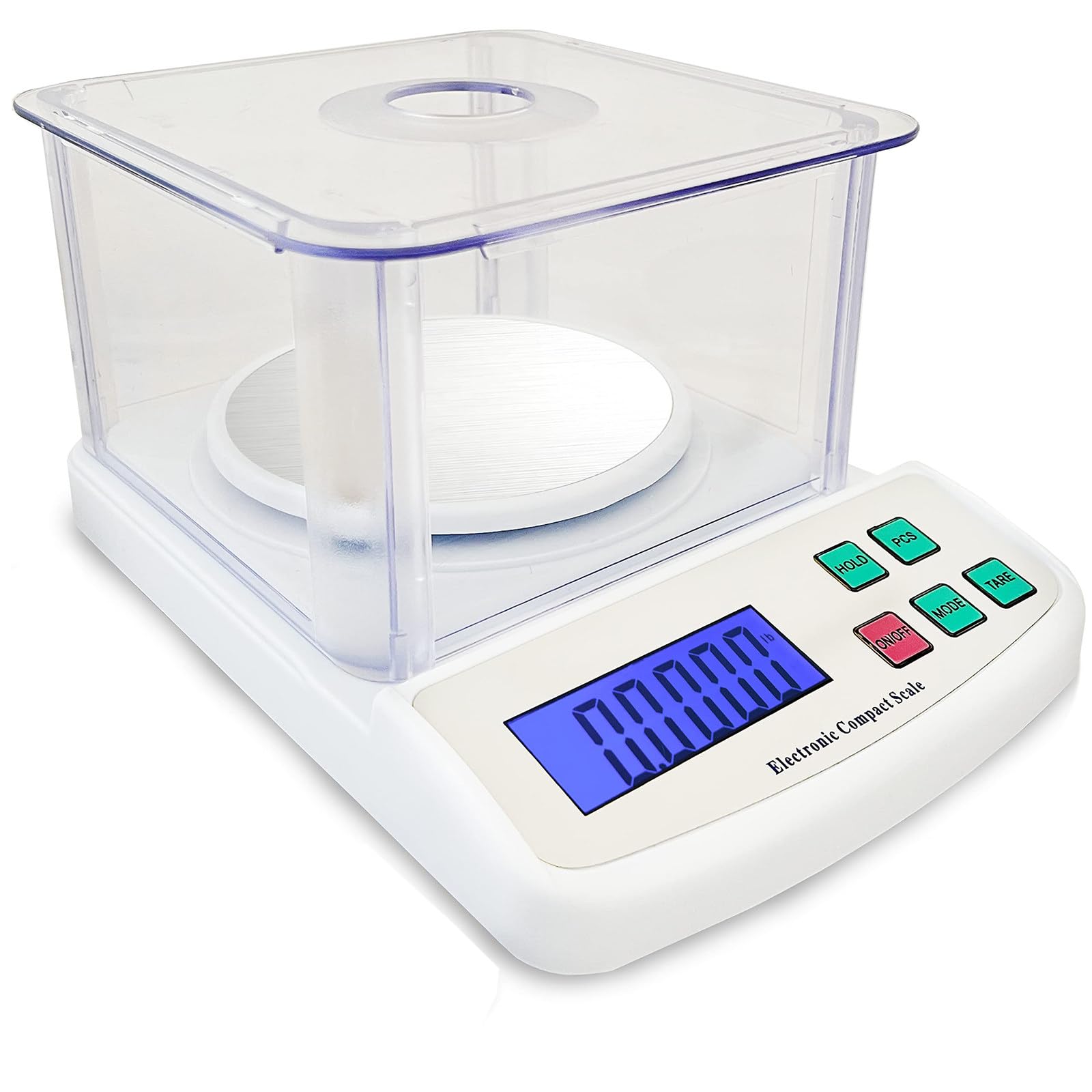 Bilancia da laboratorio digitale Bilancia analitica di precisione da 600 g x 0,01 g per laboratorio di scienze dei gioielli Bilancia elettronica compatta e accurata con capacità di 500 g/0,01 g