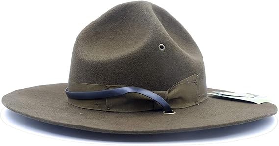 ミリタリー キャンペーン ハット ドリル 軍曹インストラクター 100%ウール 61C56C8TfcL._AC_SX569_.jpg