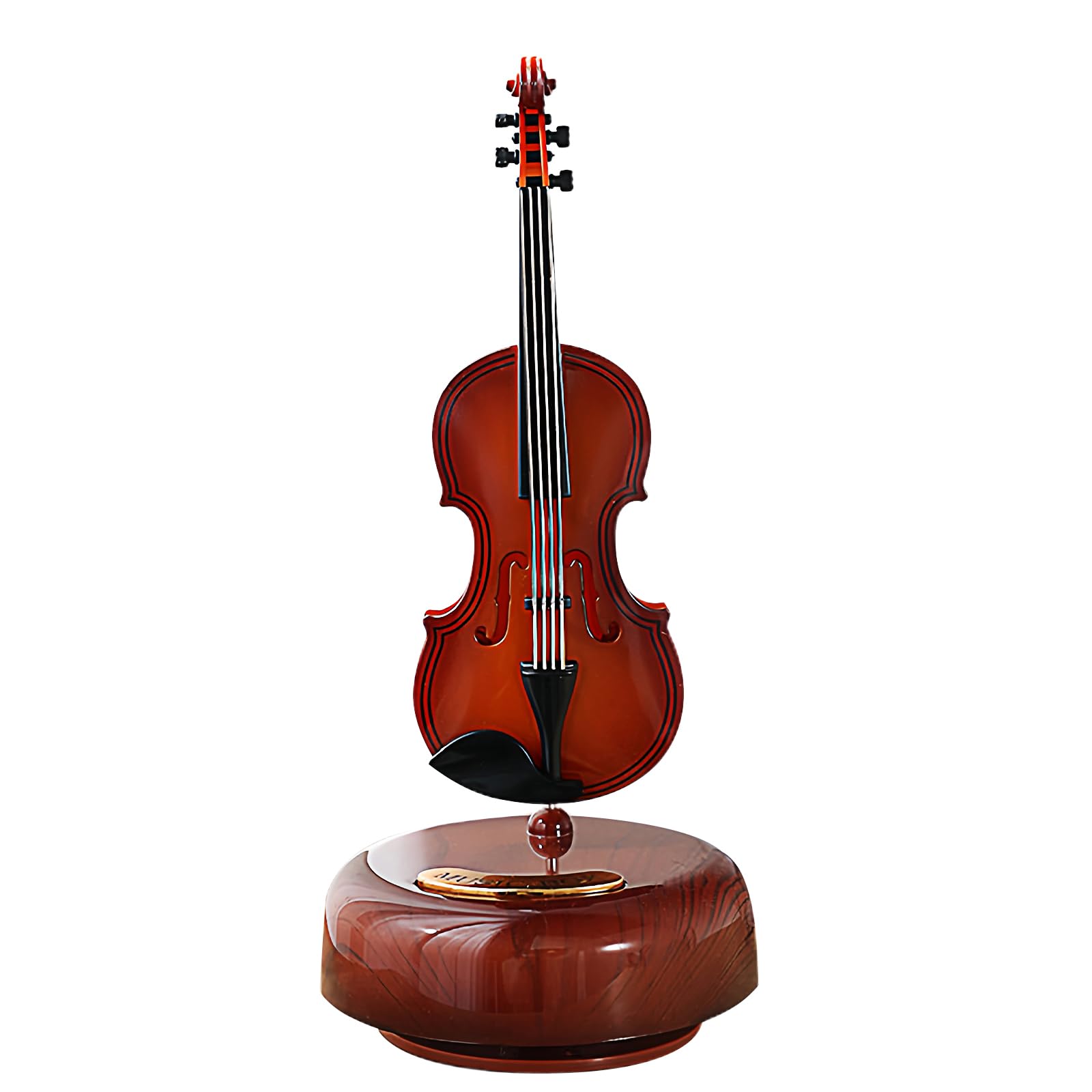 Musiin Violin Music Box, Creative Music Box Violin with Rotating Music Base