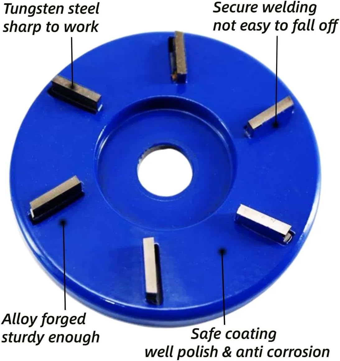 Flat Blade 6 Teeth Chainsaw Mill Cutter Woodworking Blade Tools 90mm Stump Remover Angle Grinder Wood Carving Disc