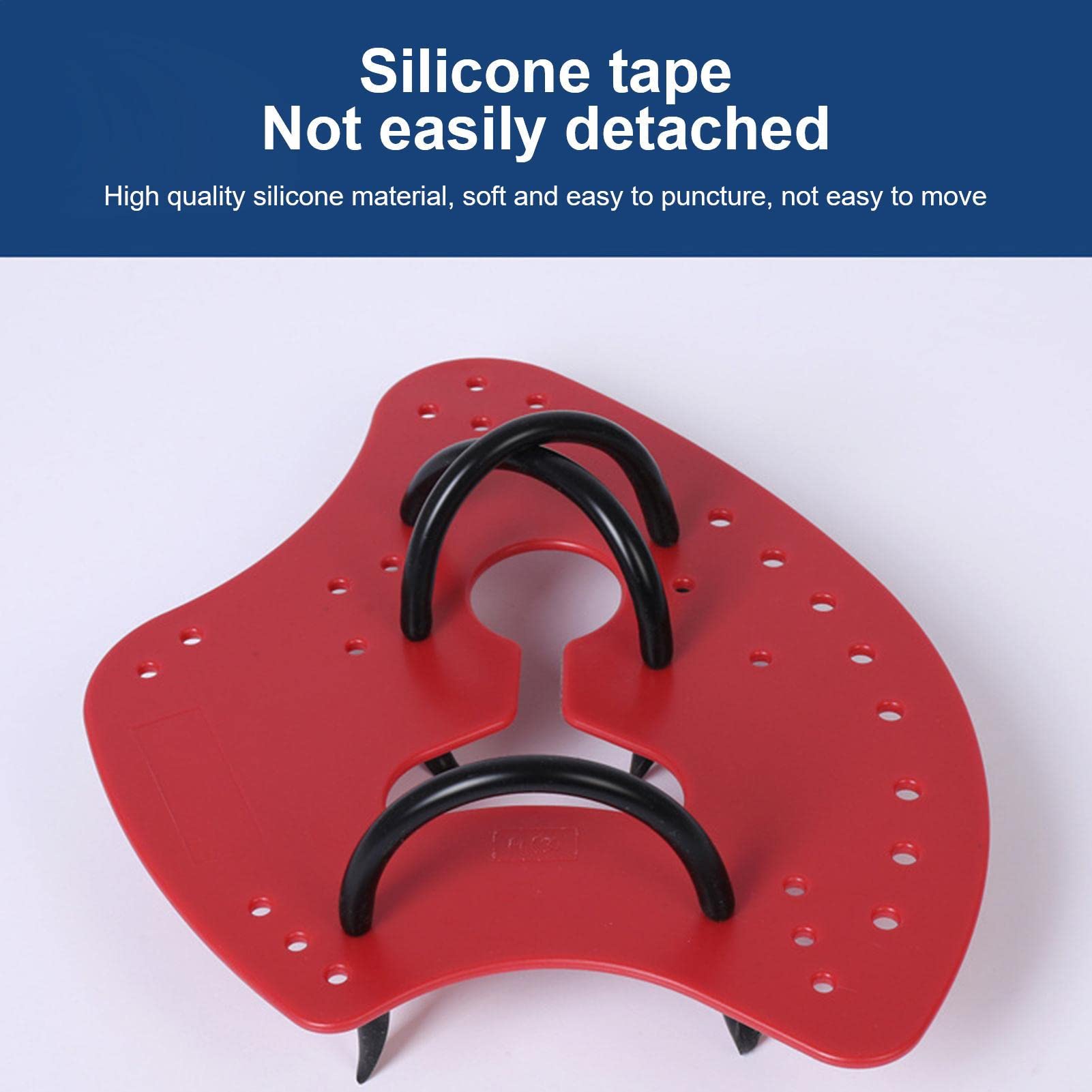 Swim Hand Paddle, Swimming Hand Paddle, Swim Training with Straps Exercise, Adjustable Diving Training Hand Fin, Professional Power Hand Paddle, Aid Flat Paddle for Teenagers Men Women Pool Equipment