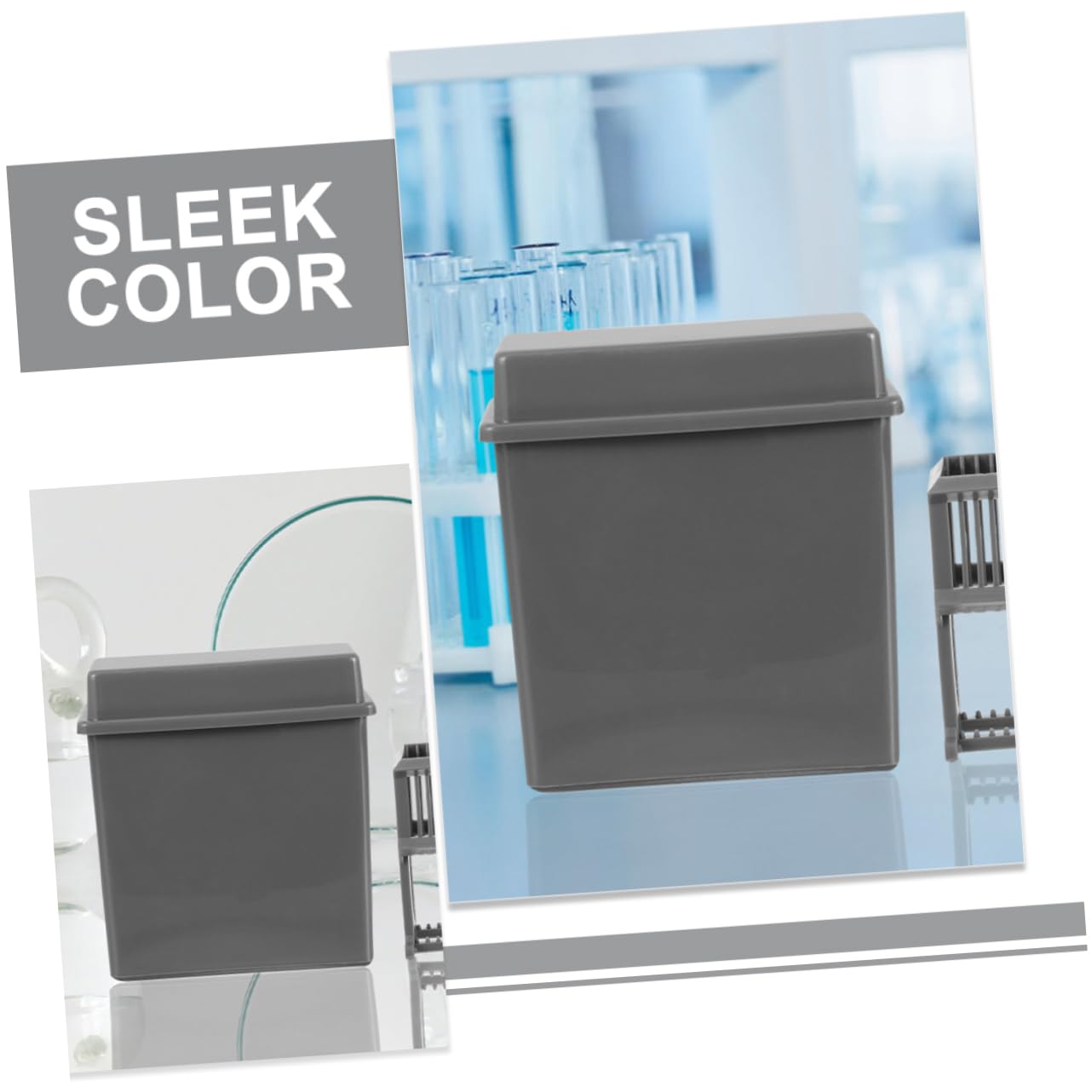 PRETYZOOM Microscope Slides Storage Rack 24 Slots Plastic Staining Cylinder for Laboratory Use