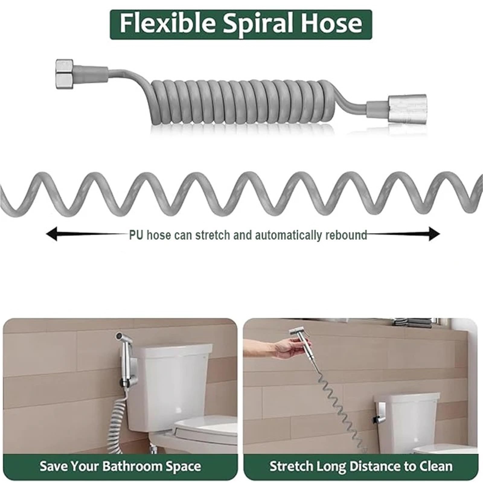 Pulverizador Bidet Mano Kit de pulverización bidé mano acero inoxidable