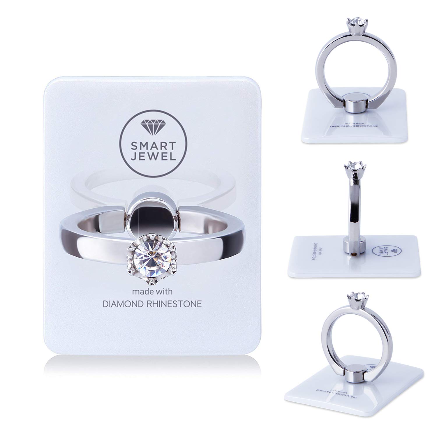 タイムセール！シンプルお洒落なキラキラスマホリング☆ Amazon | [SMART JEWEL] 【Lady Crown】 スマホリング おしゃれ