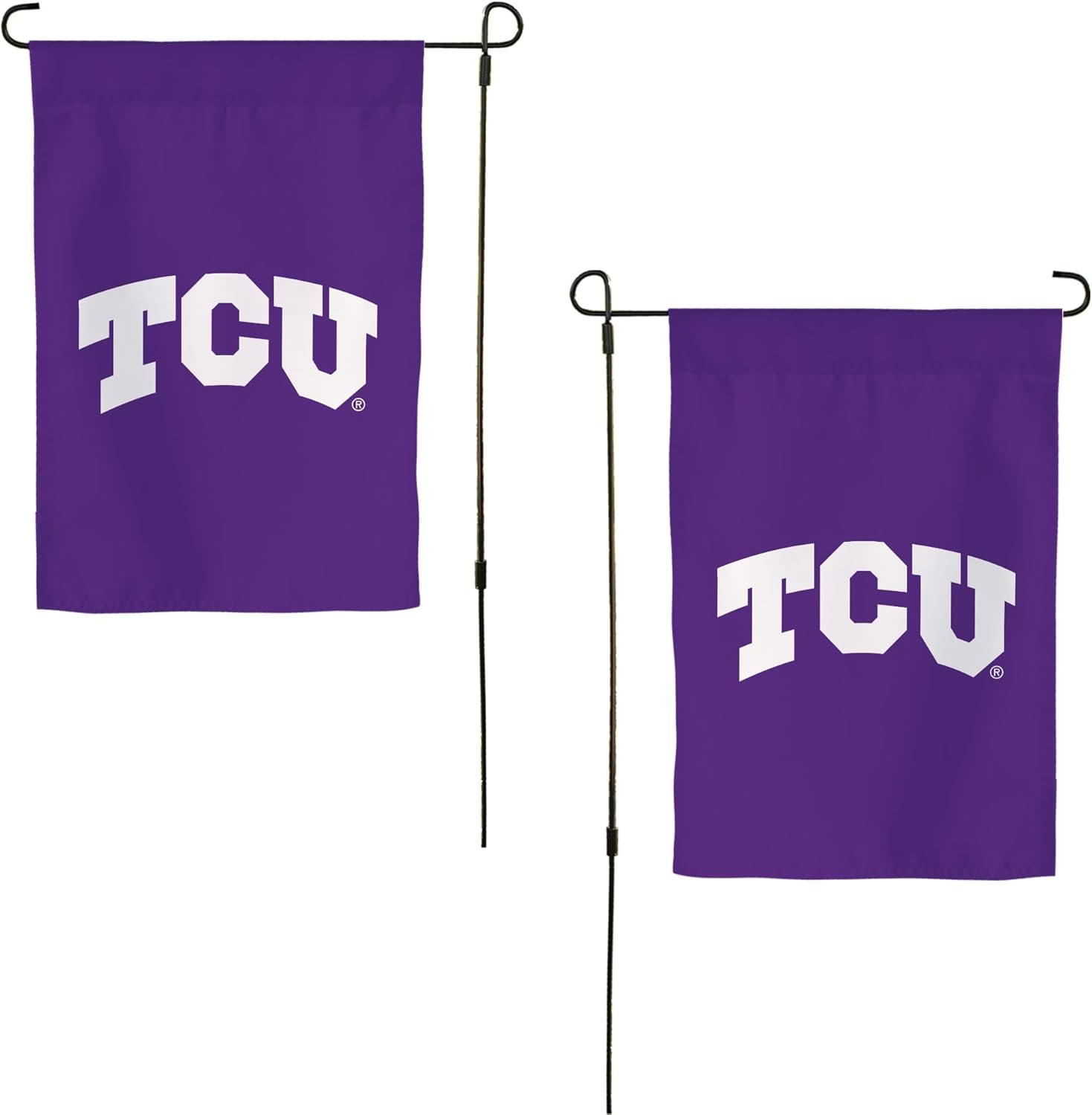 Desert Cactus Texas Christian University TCU Garden Flag – 19 x 12 inch TCU Horned Frogs Banner, For Outdoor Display and Events (Design F)