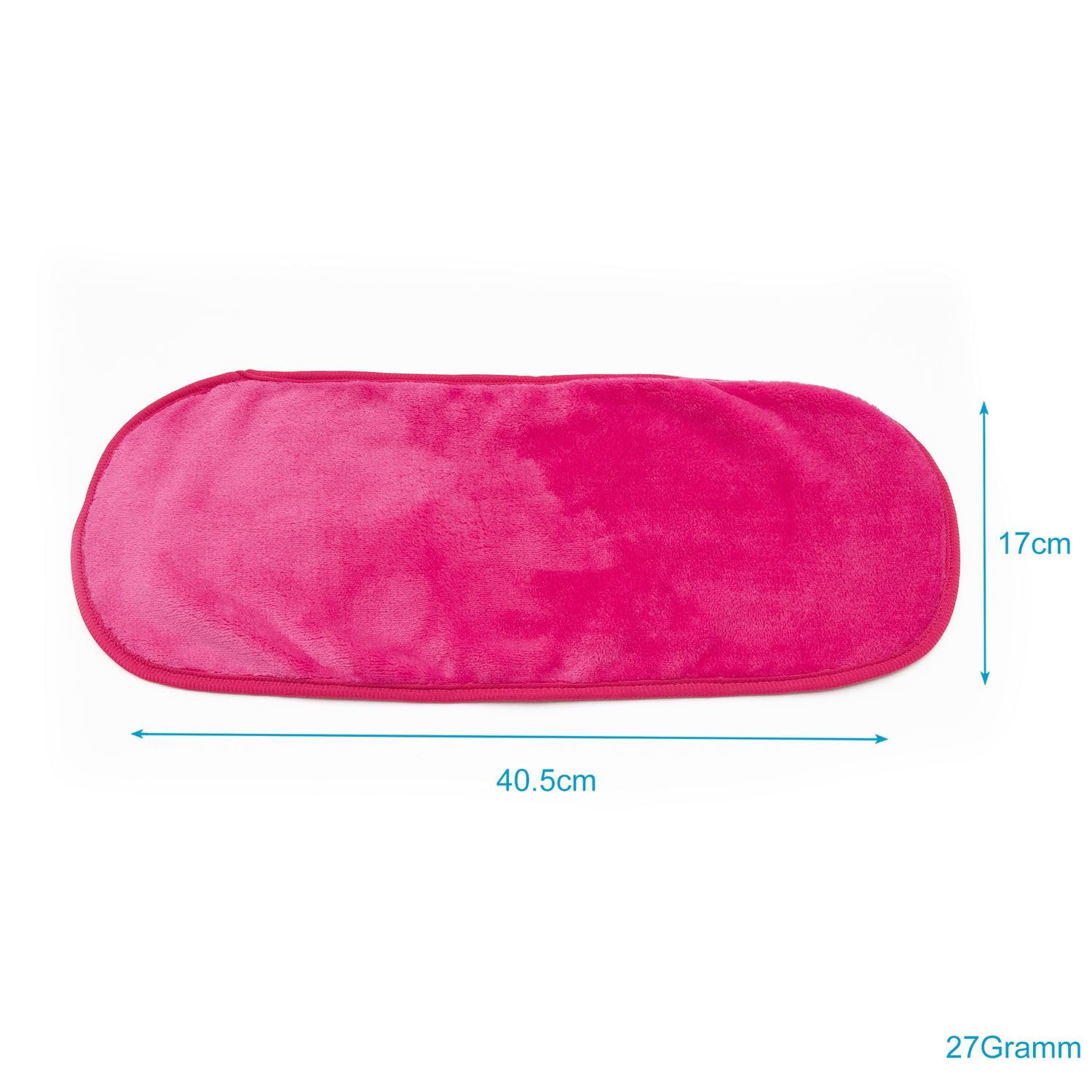Intirilife zestaw 3 chusteczek do demakijażu z mikrofibry do twarzy w kolorze różowym - 40,5 x 17 cm - chusteczki do demakijażu miękkie zmywalne ściereczki do czyszczenia wielokrotnego użytku
