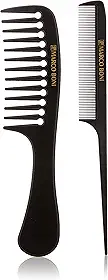 Marco Boni Conjunto Com 2 Pentes Gioconda Dentes Espaçados Dentes Finos 2238 Preto