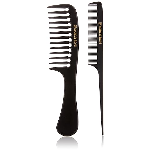Marco Boni Conjunto Com 2 Pentes Gioconda Dentes Espaçados Dentes Finos 2238 Preto
