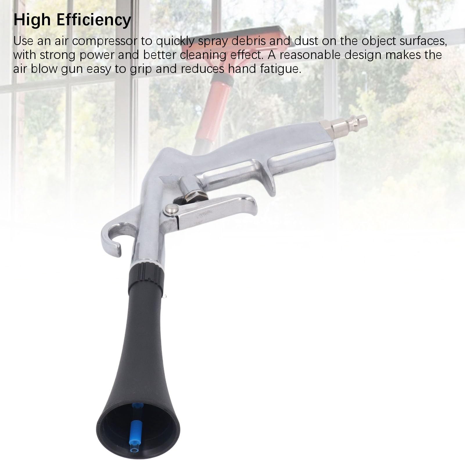 Respicefinem Compressed Air Blow Gun High Pressure Blower with Adjustable Air Flow Nozzle for Efficient Car Interior and Exterior Cleaning Ideal for Door Seals Wool Leather