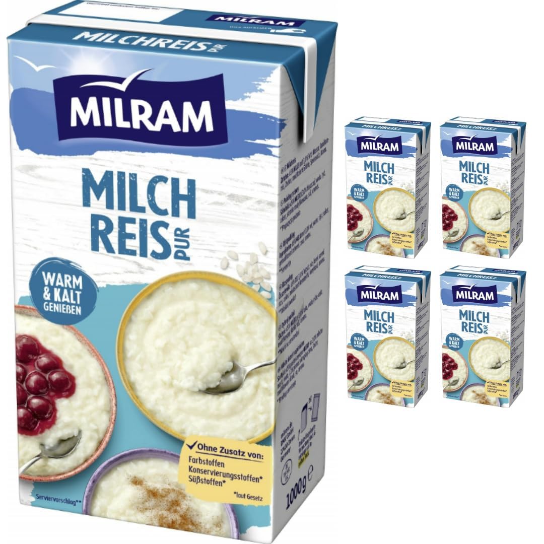 Milrram Milchreis pur 1000 gramm x 5 Stück mit Pufai