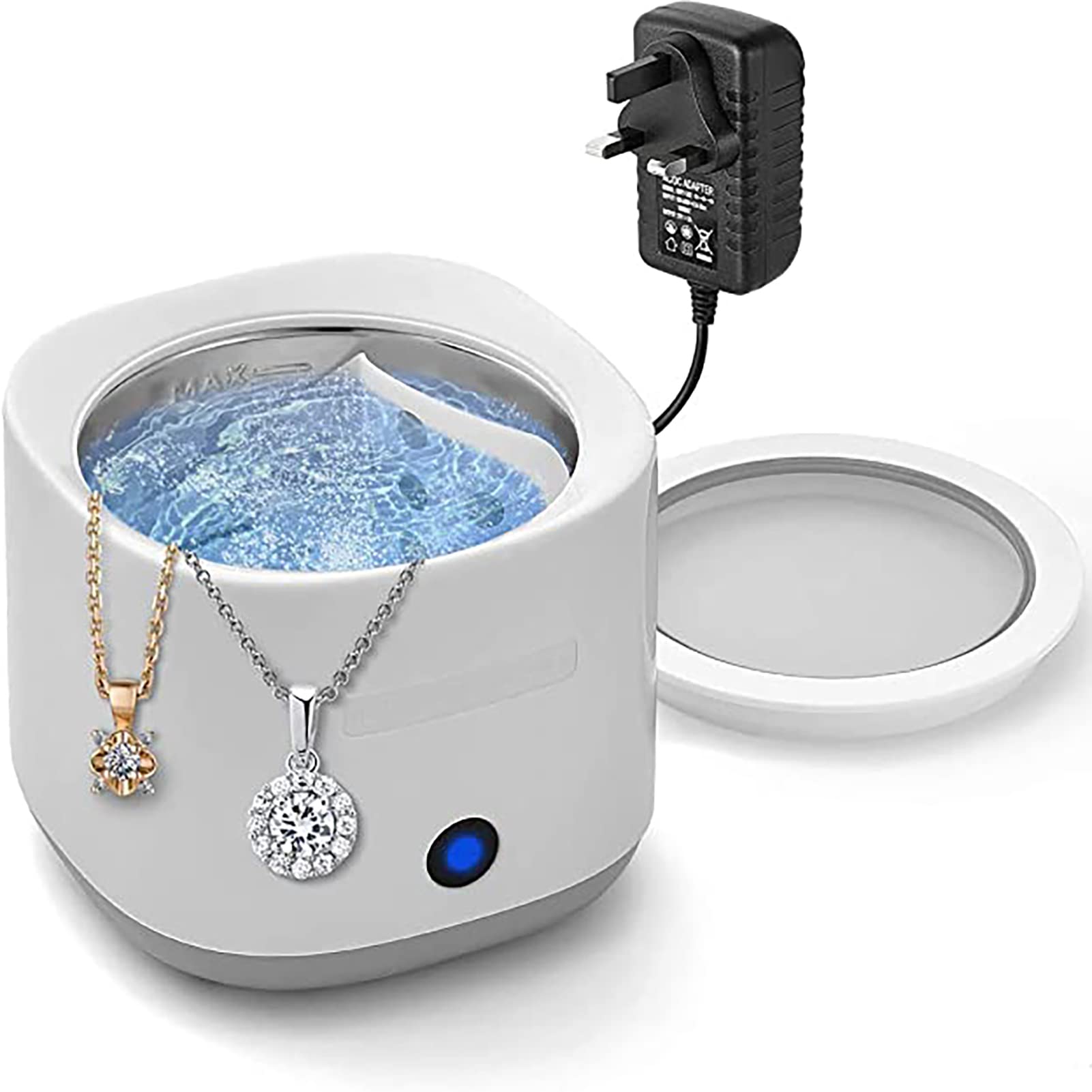 Nettoyeur de bijoux à ultrasons portable pour éclat quotidien des bagues et lunettes