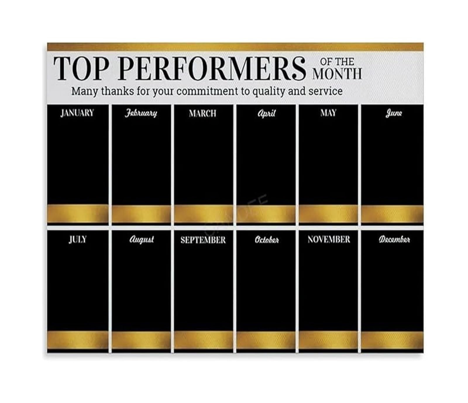 XGINERFEX Team Building Motivation Poster - Top Performers Employee of the Month for Office, Workplace, Corporate Decor(Framed,16x24inch(40x60cm))