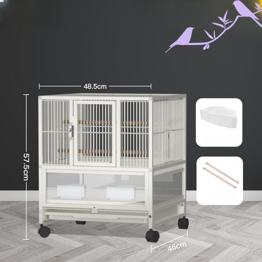 Amazon | 鳥かご 大型のインコケージ 大きな金属オウムバードケージ