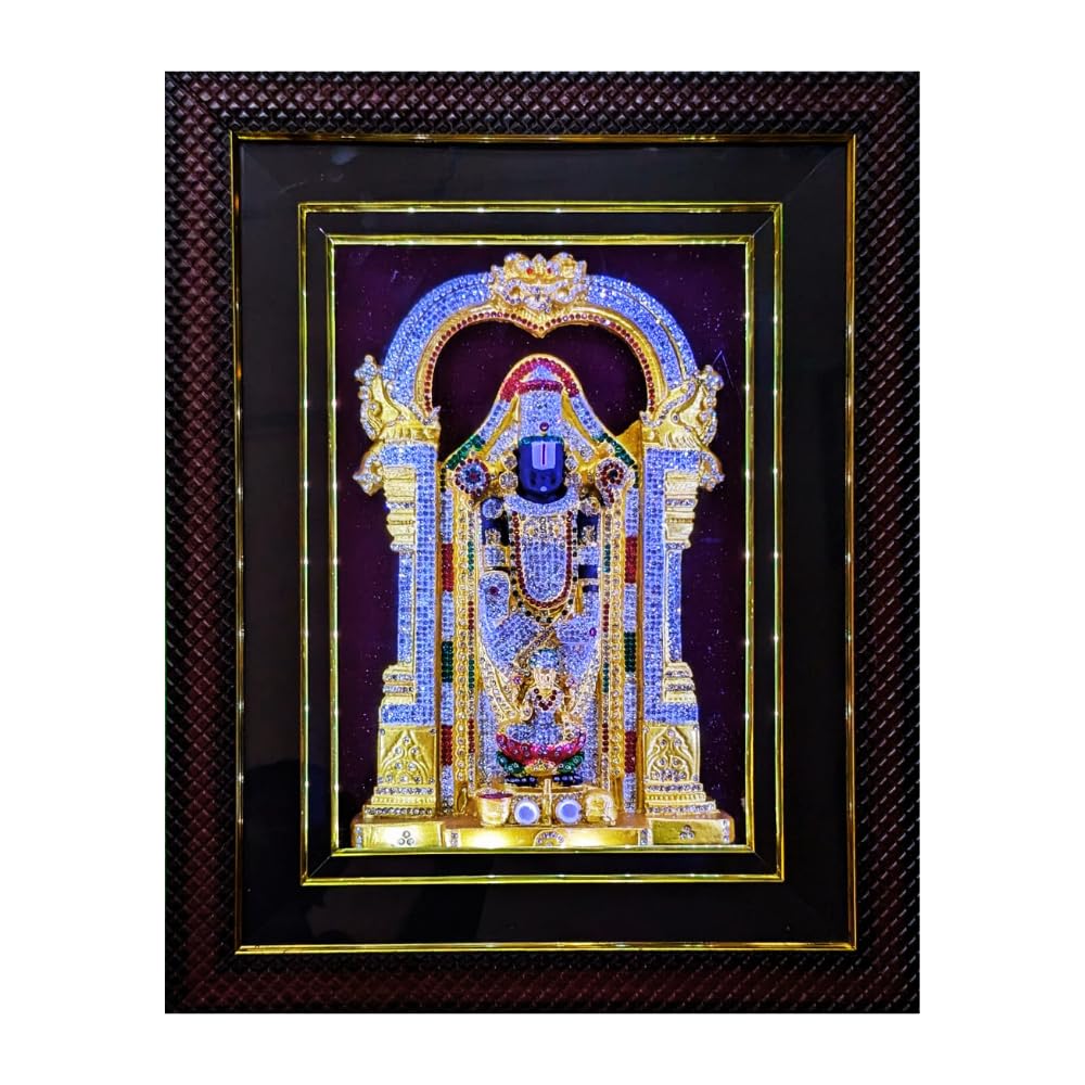 Buy SENVI ENTERPRISES Tirupati Balaji Idol God Staute Wooden Frame with