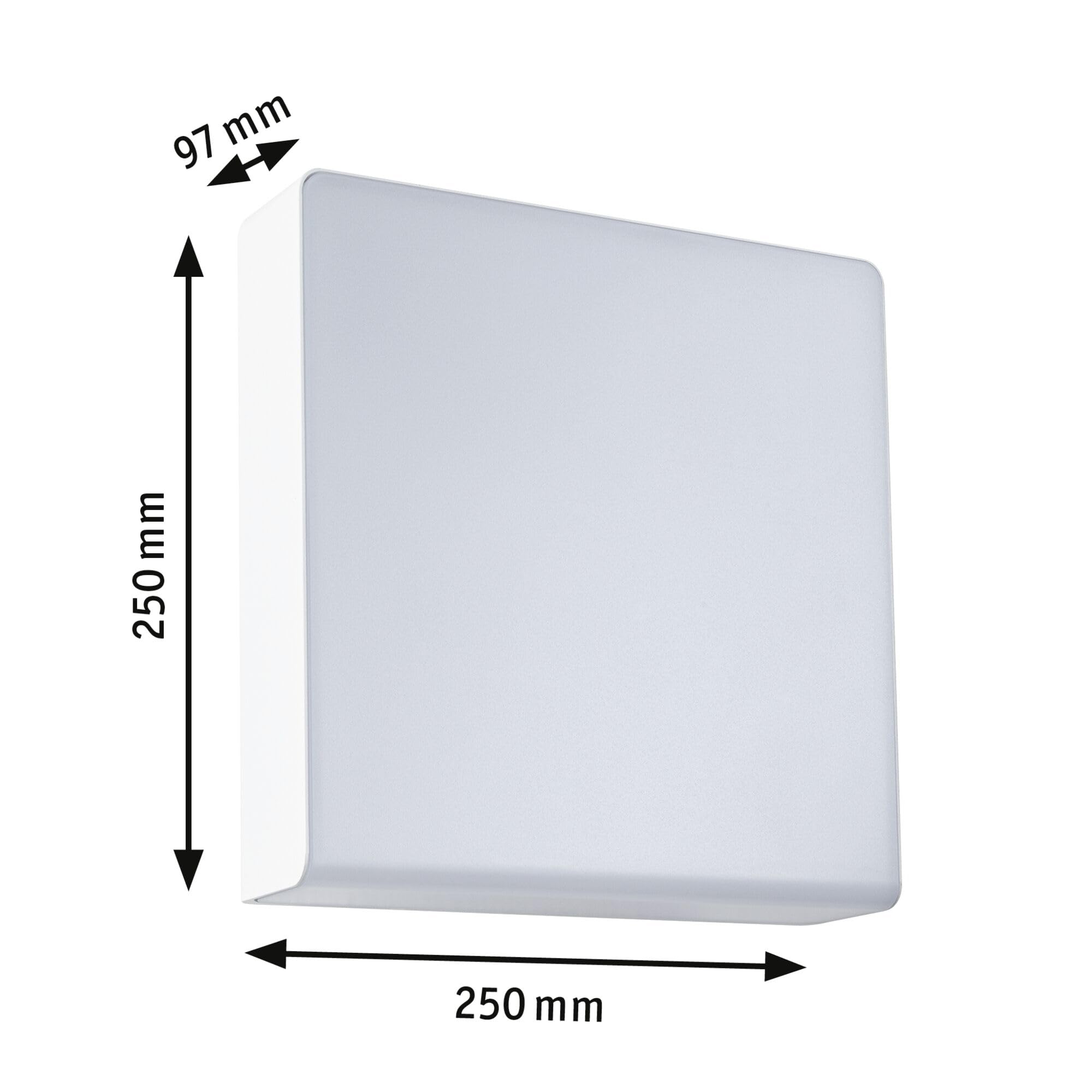 Paulmann LED Außenwandleuchte Smart Home Zigbee 3.0 Azalena Dämmerungsgesteuerter Bewegungsmelder (HF) insektenfreundlich IP44 250x250mm Tunable Warm 8,5W 700lm 230V Weiß Kunststoff, Aluminium 94843