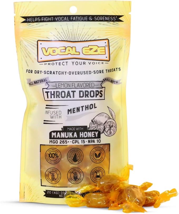 Vocal Eze Manuka Honey Cough Drops Lozenges to Relieve