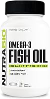 Vista 1 de NutraBio Suplementos de aceite de pescado Omega 3, 2,000 mg, 150 cápsulas blandas - Suplemento de ácidos grasos EPA DHA Omega 3 para ayudar a