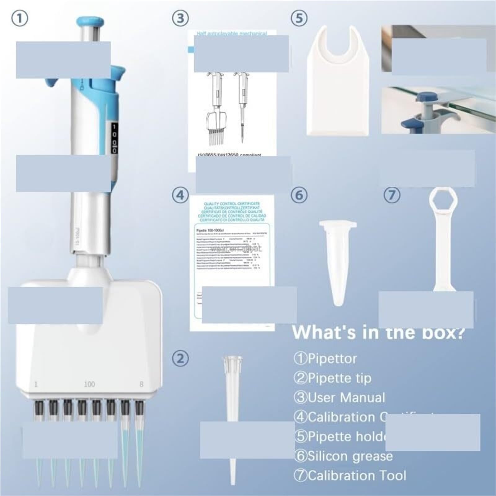 Pipetten Pipette, Mikropipette, Verstellbar, 10–100 Μl/30–300 Μl, Vollständig Manuell, 8-Kanal-Labor,Labor(8 Channel 5-50ul)