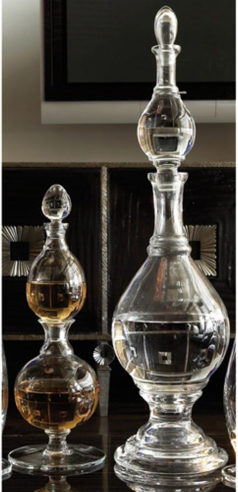 Global Views Double Decanter, Glass, 6.75-Inch Diameter by 27-Inch Height