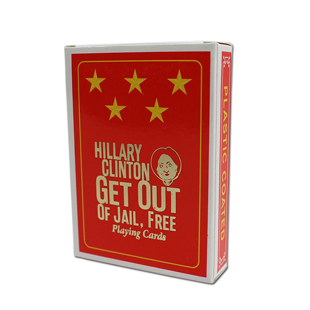 Gears Out Hillary Clinton Playing Cards – Hillary Clinton Get Out of Jail Free Cards - Five Star Plastic Coated Playing Cards – Hillary Clinton Gag Gifts – Funny Political Gag Gifts