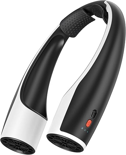 Miniatura 11 de Rohent Ventilador de cuello portátil personal: ventilador recargable de alta velocidad de 4 velocidades, flujo de aire de refrigeración - Batería de