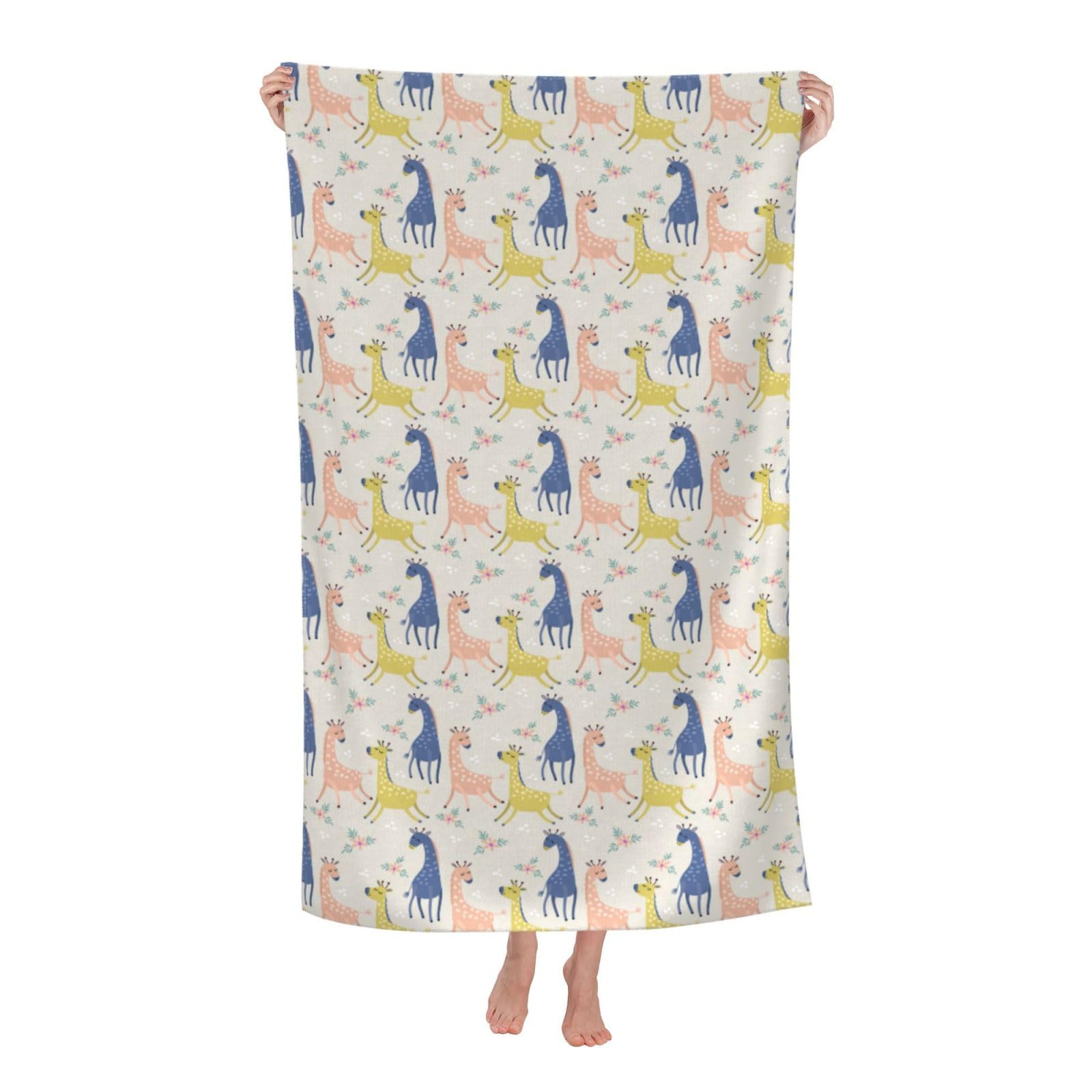 Cbaaghh Cute Giraffe Print Adult Beach Towels,Beach & Pool Towel,Beach Towels,Towels For Camping