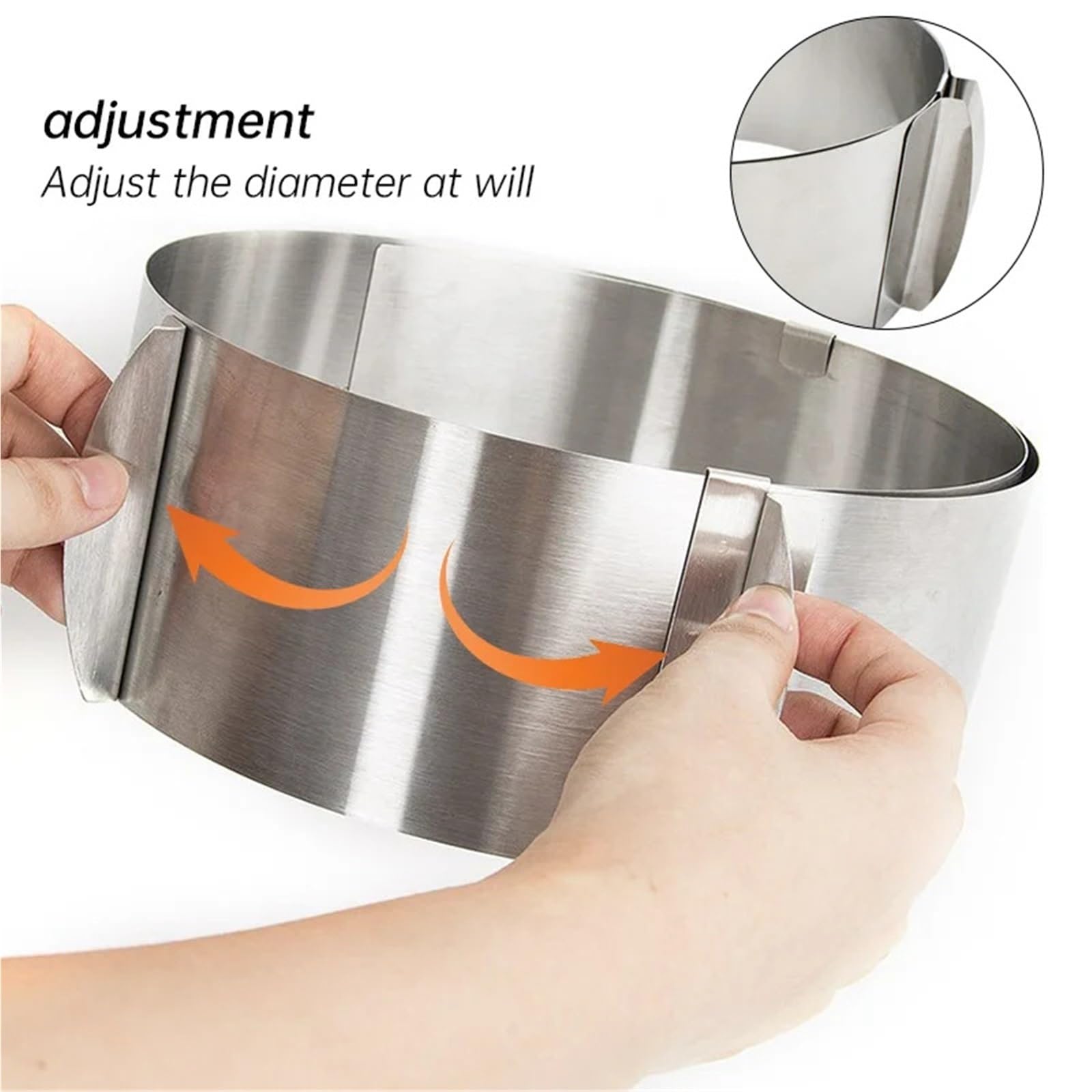 Anillo Para Tartas Anillo telescópico for Mousse de acero inoxidable, molde redondo ajustable for pastel, herramientas de decoración de postres de cocina, 2 uds.(12cm)