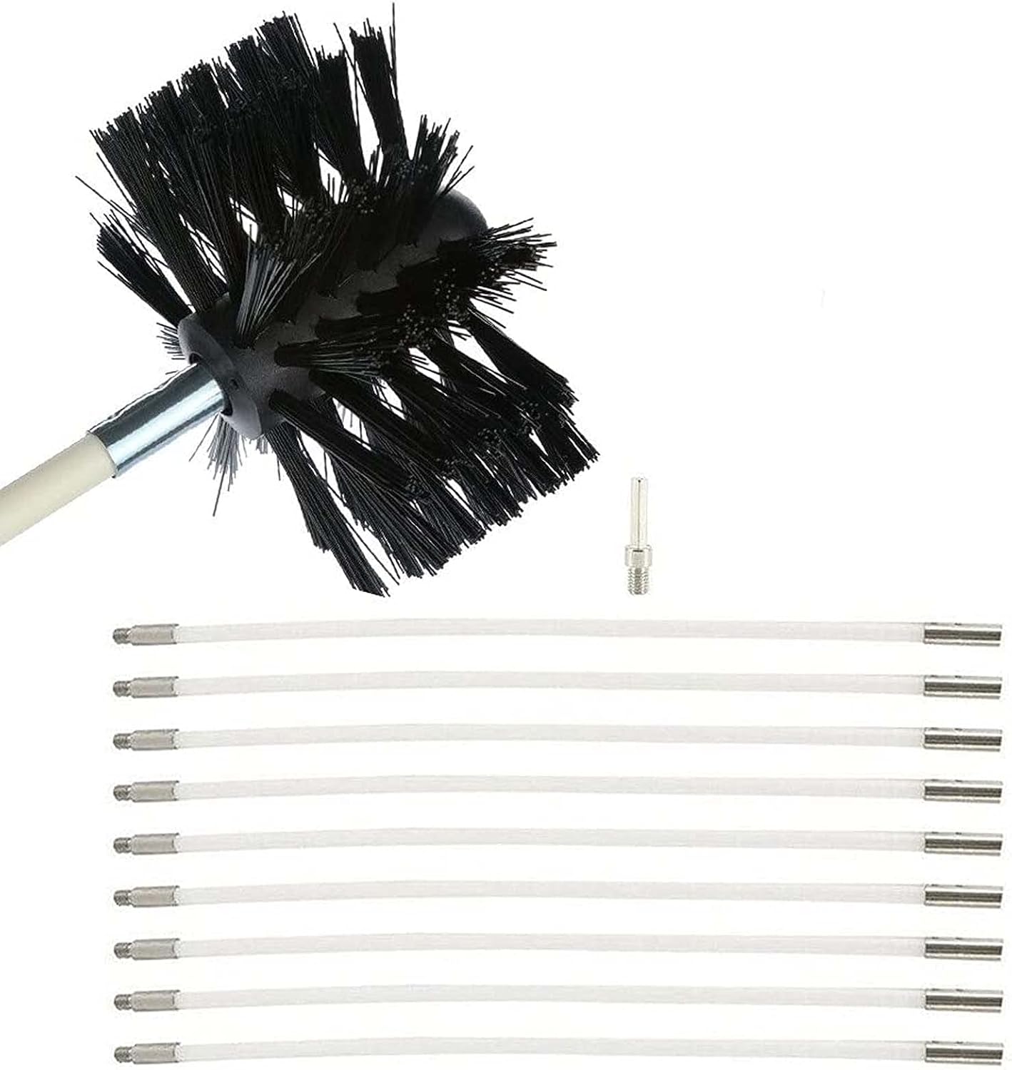 Amazon.co.jp QDY チムニークリーニングブラシキット、ダクトベントクリーニングセット、チムニー煙道クリーニングロッドスイープ