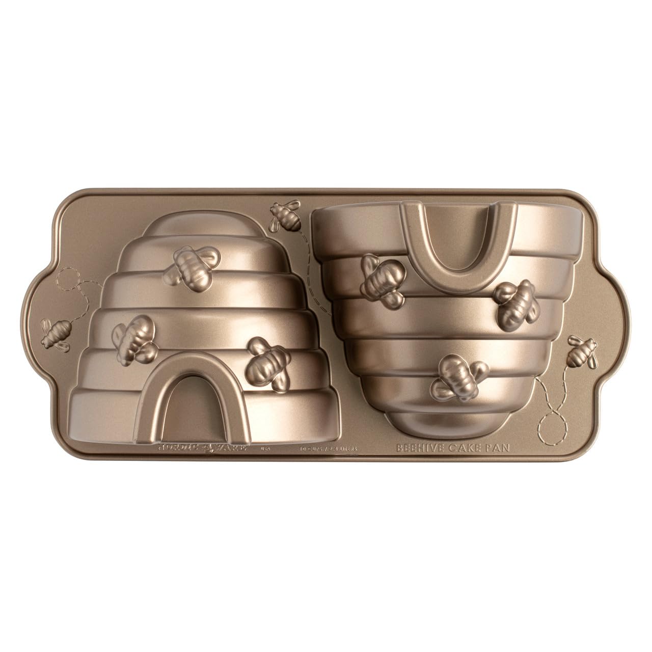 Nordic Ware Forma do pieczenia Beehive Cake Pan aluminium złota, 17,8 cm x 40,6 cm, NW 54577