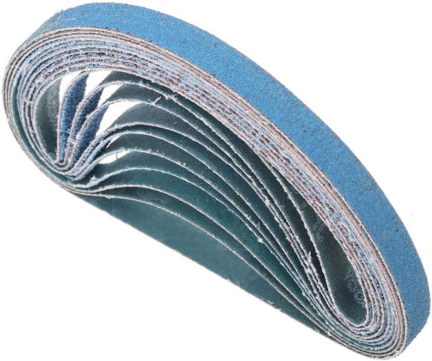 20mm x 520mm 60 Grits Power Tool Sander Abrasive Sanding Belts - Pack of 10pcs