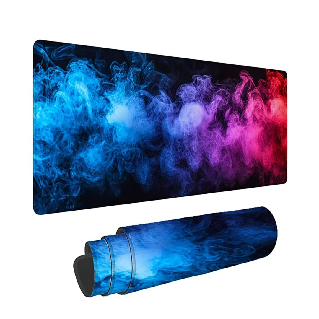 Podkładka pod mysz do gier XXL - 1400 x 600 x 3 mm - krajobraz duża antypoślizgowa podkładka pod klawiaturę biurową ze zszytymi krawędziami, wielokolorowa duża podkładka pod mysz do gier do biura i