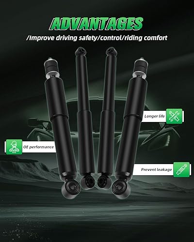 Miniatura 2 de Amortiguadores SCITOO - Amortiguadores de gas delanteros y traseros para Chevy Silverado 3500, para Chevy Silverado 3500 HDpara GMC Sierra 3500 HD,