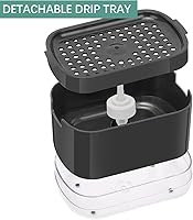Vista 2 de Dish Soap Dispenser and Sponge Support, Sink Soap Pump Dispenser, Liquid Soap Dispenser, Kitchen Detergent Press Box, Suitable for Kitchens